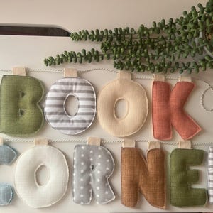 Padded Garland Banner Bunting Letters Classroom Books Book Corner Calm Reading Welcome Sign - Stars & Stripes