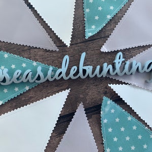 Handmade Outdoor Waterproof Bunting Oilcloth Dark Beautiful Birds Dunelm Mill White Single or Double Sided