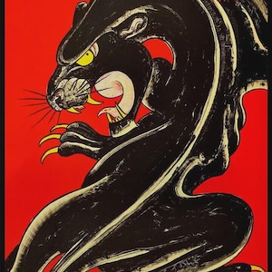 Ed Hardy Black Panther Tattoo Wandkunst Poster