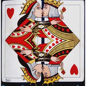 Poker Room Card Decor Art Canvas King Queen