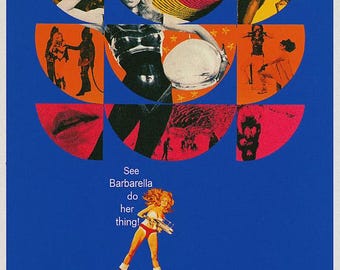 バーバレラ ヴィンテージ ジェーン フォンダ 映画ポスター プリント