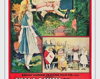 ALICE IN WONDERLAND Movie Poster 2 Sided Original Mad Hatter 27x40