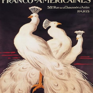Blanchisseries Franco Americaines White Peacock Poster