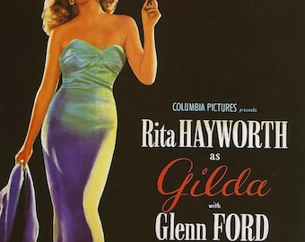 Gilda Rita Hayworth Vintage Movie Poster