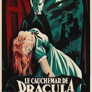 Vintage Movie Poster Le Cauchemar de Dracula The Horror of Dracula