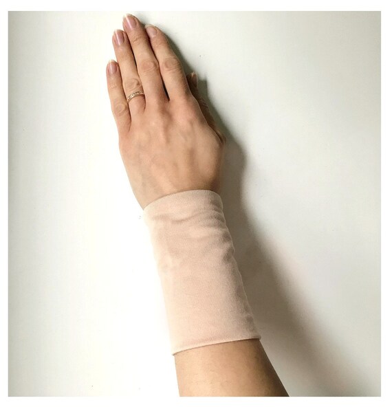 Petit Poignet Tatouage Wrap Tissu Manchette Bracelet Cacher Poignet Tatouage Couverture Beige Nude Bandeau Accessoire De Sport