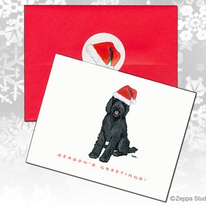 Tarjetas de Navidad Labradoodle, Tarjetas de Navidad en caja, Tarjetas de Navidad personalizadas, Tarjetas de perro lindo