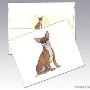 Niedliche Chihuahua-Grußkarten, verpackte Grußkarten, personalisierte Grußkarten