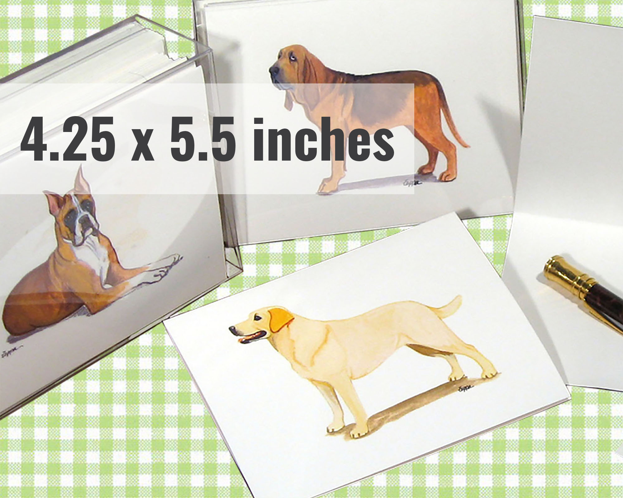 Pug Note Cards, Box of 8, Personalized Cards - Etsy