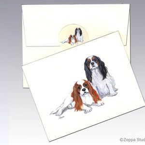 Cavalier King Charles Spaniels-Notizkarten, verpackte Notizkarten, personalisierte Notizkarten