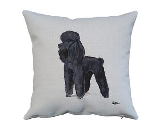Poodle Throw Pillow: Cozy Dog Lover Home Decor