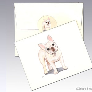 Französische Bulldoggen-Grußkarten, Box-Grußkarten, personalisierte Notizkarten