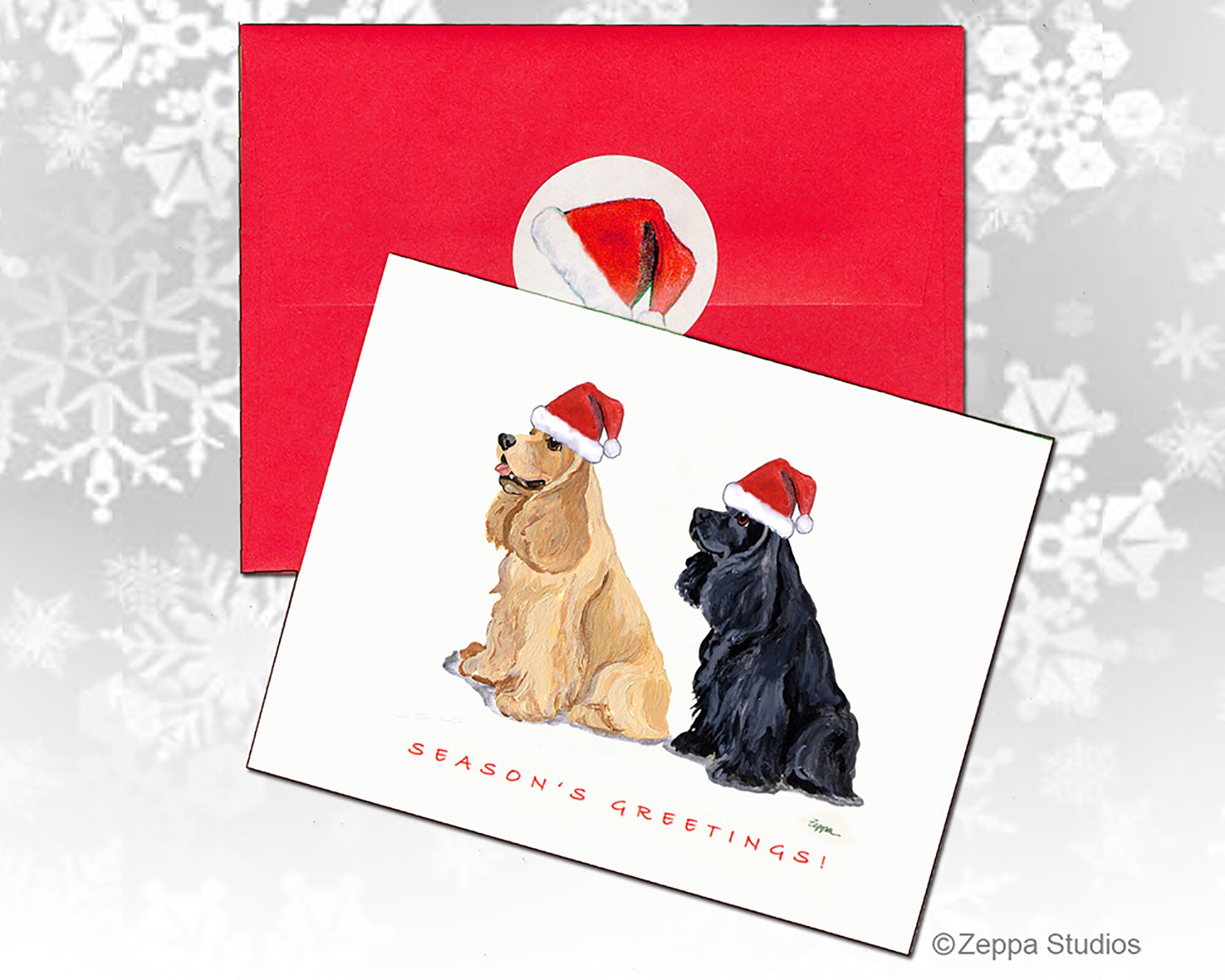 Cocker Spaniel Christmas Cards, Boxed Christmas Cards, Personalized