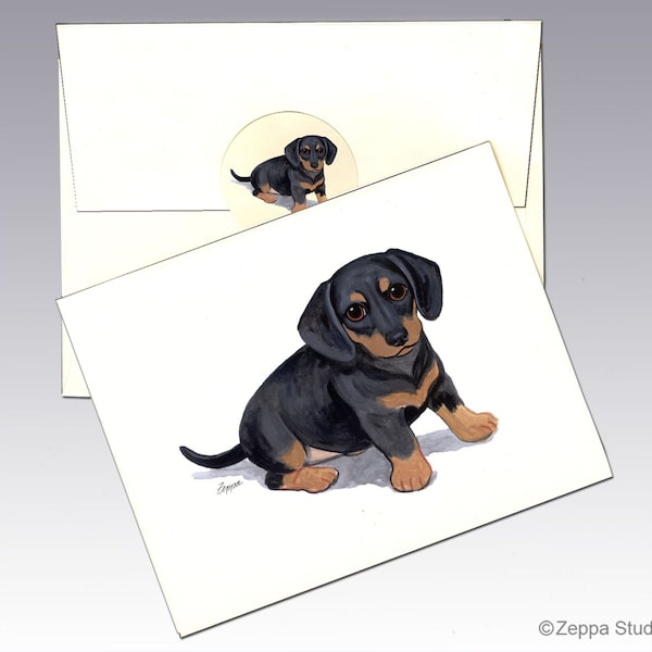 Dachshund Note Card Etsy