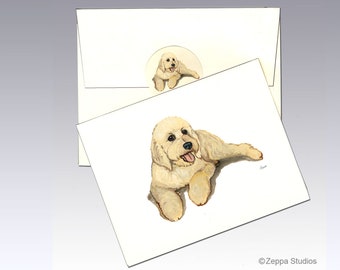 Golden Doodle Note Cards, Boxed Note Cards, Personalized Note Cards