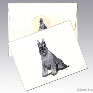 Schnauzer Grußkarten, Boxed Grußkarten, Personalisierte Grußkarten
