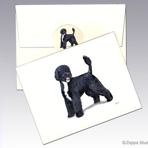 Portuguese Water Dog Note Cards, Boxed Note Cards, Personalized Note Cards