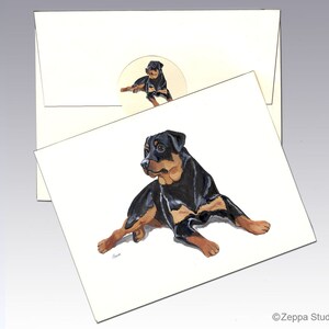 Rottweiler Grußkarten, Boxed Note Cards, Personalisierte Grußkarten