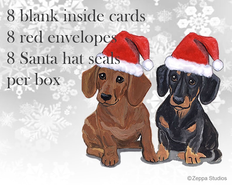 Dachshund Christmas Cards Boxed Christmas Cards Personalized Etsy