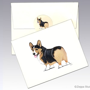 Corgis Grußkarten, Boxed Grußkarten, Personalisierte Grußkarten