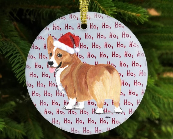 Corgi Christmas Ornament Glass Dog Ornament Gift for Dog Lovers Etsy