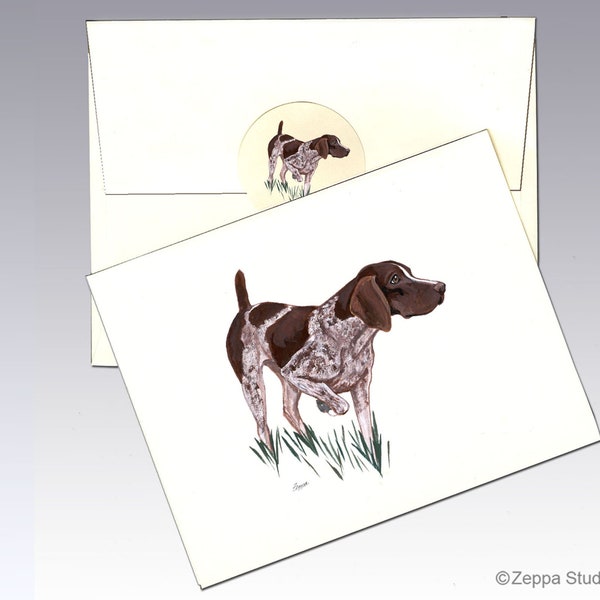 German Shorthair Pointer Note Cards, Boxed Note Cards, Personalized Note Cards