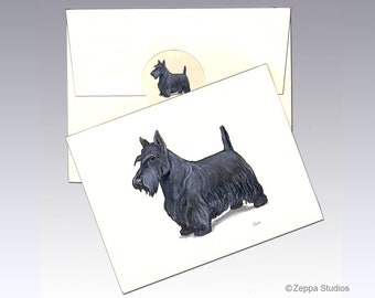 Scottish Terrier Note Cards, Boxed Note Cards, Personalized Note Cards