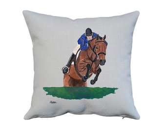 Hunter Jumper Throw Pillow, Elegant Pillow, Cozy Home Decor