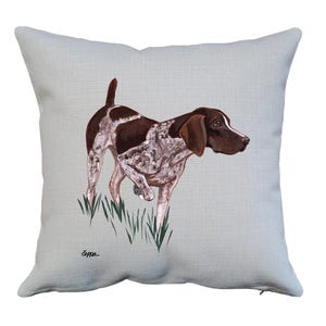 German Shorthair Pointer Throw Pillow: Dog Lover Home Decor