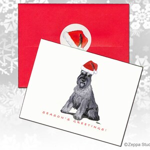 Schnauzer Weihnachtskarten, Weihnachtskarten in Box, personalisierte Weihnachtskarten, süße Hundekarten