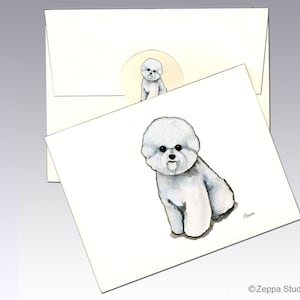 Bichon Frise Grußkarten, Boxed Note Cards, Personalisierte Grußkarten