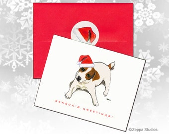 Jack Russell Terrier Christmas Cards, Boxed Christmas Cards, Personalized Christmas Cards, Cute Dog Cards