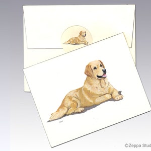 Golden Retriever Note Cards, Boxed Note Cards, Personalized Note Cards