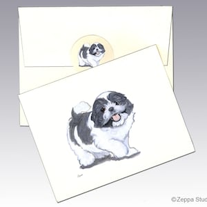 Shih Tzu Grußkarten, Boxed Grußkarten, Personalisierte Grußkarten