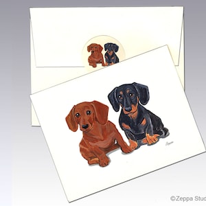 Dackel Note Cards, Boxed Note Cards, Personalisierte Note Cards