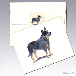 Australian Cattle Dog Grußkarten, Boxed Grußkarten, Personalisierte Grußkarten