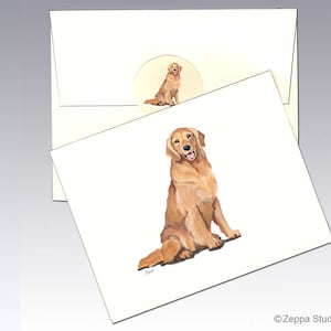 Golden Retriever Grußkarten, Boxed Grußkarten, Personalisierte Grußkarten