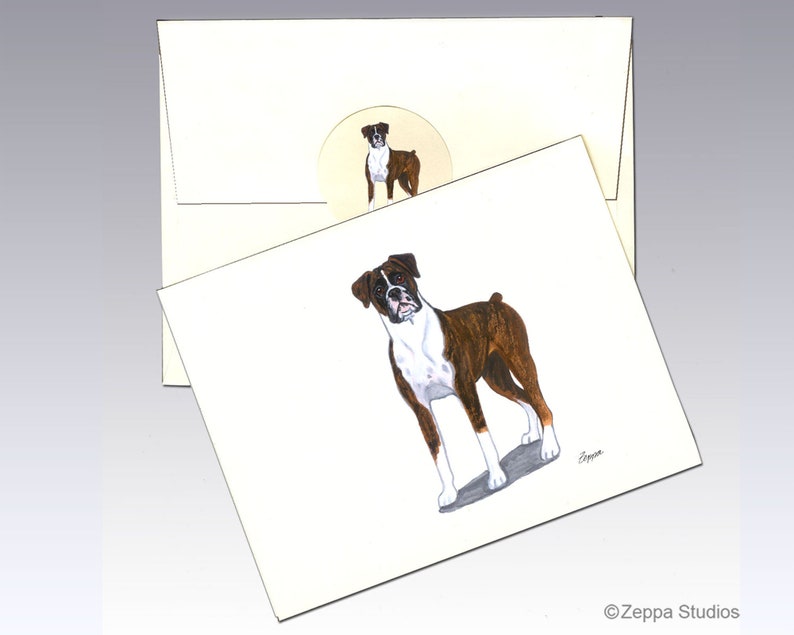 Brindle Boxer Note Cards, Box of 8, Personalized Cards - Etsy