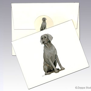 Weimaraner Grußkarten, Boxed Grußkarten, Personalisierte Grußkarten
