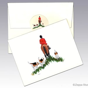 Fox Hunt Grußkarten, Boxed Grußkarten, Personalisierte Grußkarten