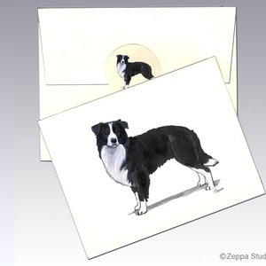 Border Collie Grußkarten, Boxed Grußkarten, Personalisierte Grußkarten
