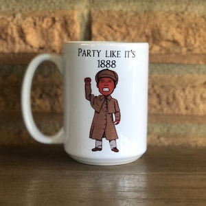 Party Like It’s 1888 Jamaican Inspector Man Psych Characters Cartoon Sublimation Coffee Mug