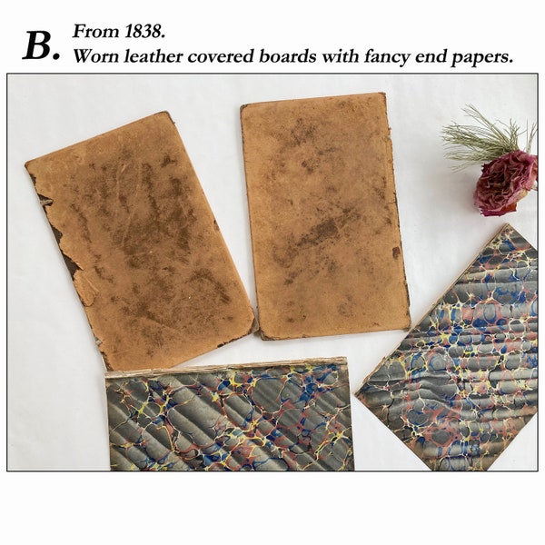 Antique Leather Book Etsy