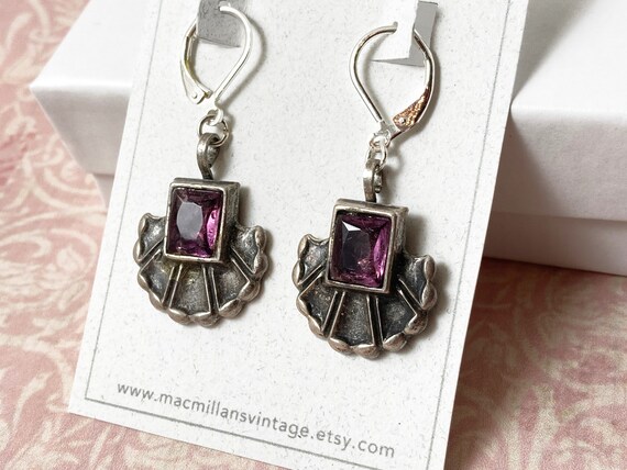Vintage 1920s Earrings With New Silver Plated Lev… - image 3