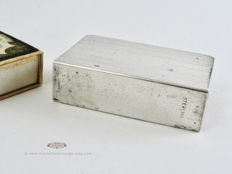 Vintage Sterling Silver Match Box Case in Classic Design With Etsy