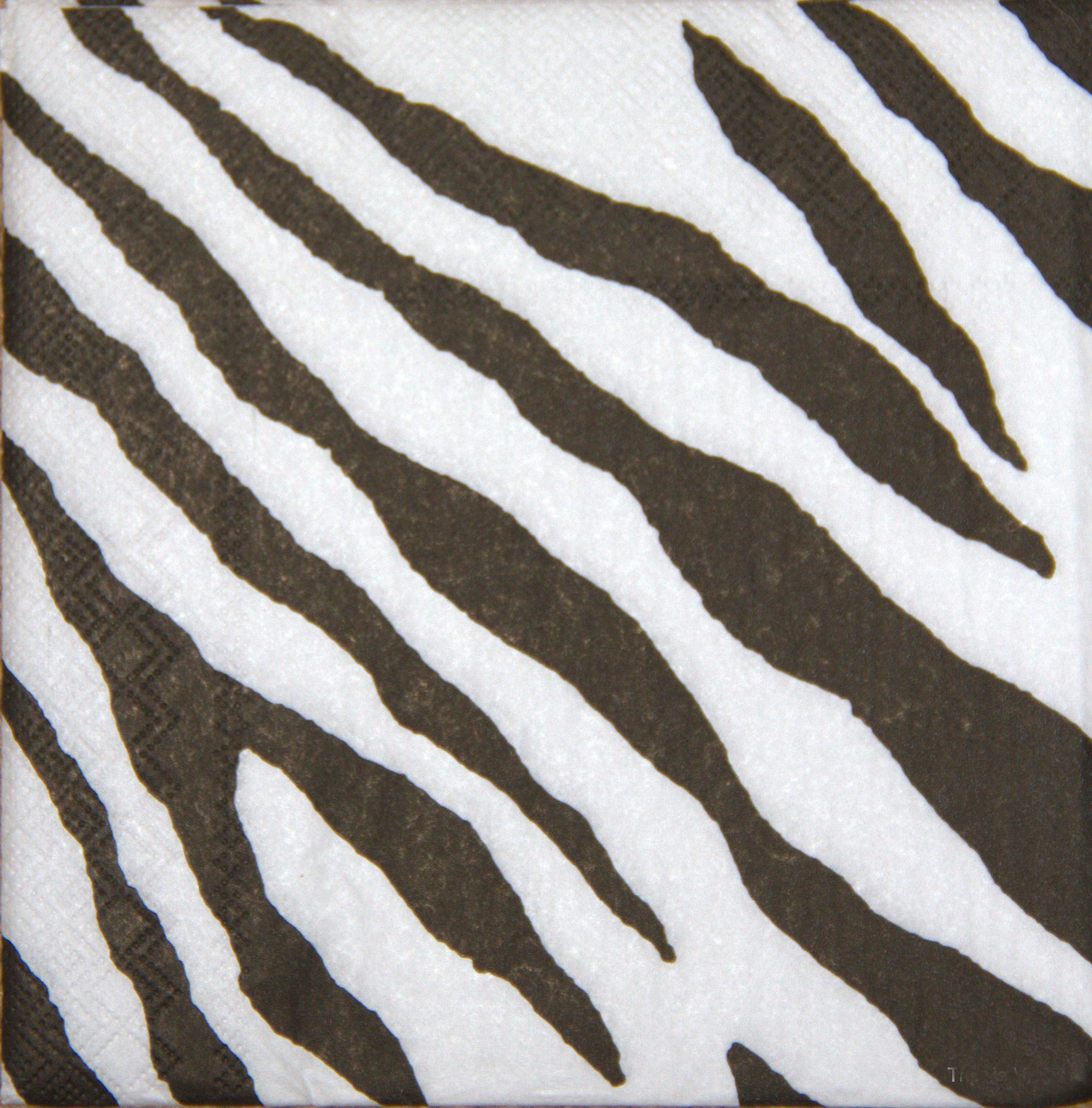 African paper napkin serviette No 44. Design of zebra skin. Etsy