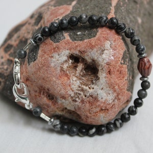 6.75 Inches Arizona Peppermint Jasper Bracelet Spider Web Jasper Bracelet Healing Bracelet Focal Stone Bracelet Unique Power Stone Bracelet