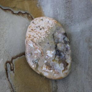 Rare Stone Ocean Jasper Freeform Lapidary Cabochon for Wire Wrapping or Pendant Making Lapidary Supply Cabochon for Jewelry Focal Stone