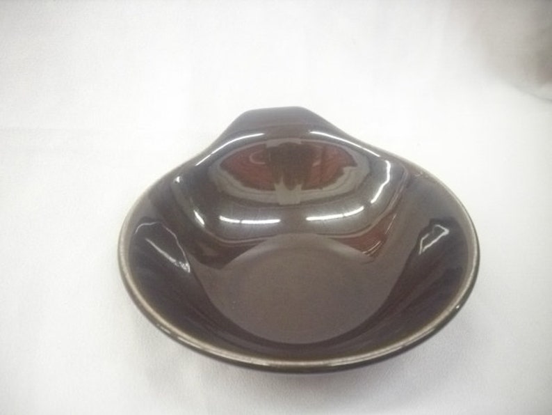 Vintage Set of Four Russel Wright Mid Century Modern Style Steubenville AMERICAN MODERN Dinnerware Black Chutney Lug Soup Cereal Bowls