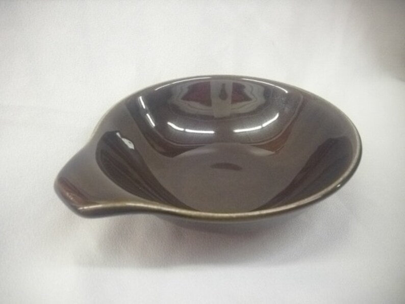Vintage Set of Four Russel Wright Mid Century Modern Style Steubenville AMERICAN MODERN Dinnerware Black Chutney Lug Soup Cereal Bowls